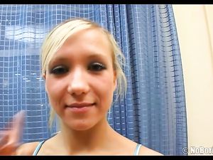 Tight Blonde 18 Year Old Fucks A Big Cock Guy