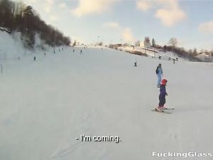 Snowy Day Blowjob In The Car From A Blonde Hottie