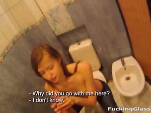 Teen Follows Him To A Public Bathroom To Suck Dick