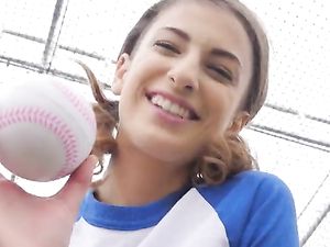 Petite Baseball Babe Needs Cock In Her Sporty Body